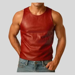 red sheep leather tank top germany