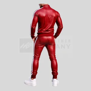 leather tracksuit jacket collar detail