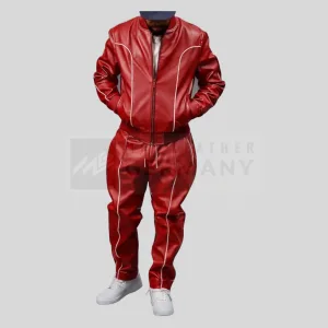 red leather tracksuit germany