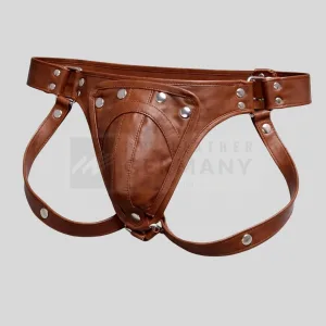 brown leather jockstrap codpiece germany