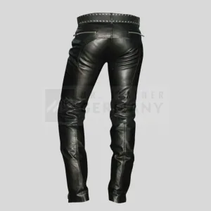 ribbed knee and ankle zipper detail