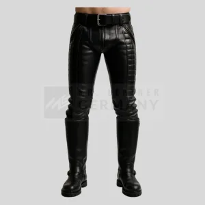 tight fit padded leather pants germany
