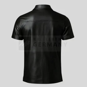 lambskin polo shirt detail