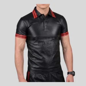 black leather polo red trim germany