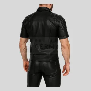 quilted shoulder and chest pocket detail