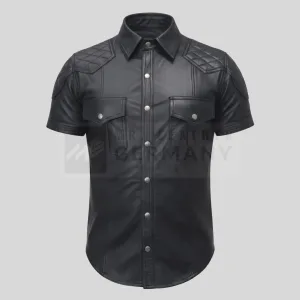 quilted shoulder leather shirt germany