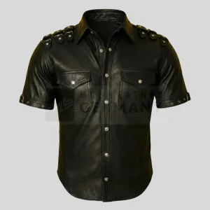 black leather uniform shirt germany