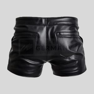 cowhide shorts pocket detail