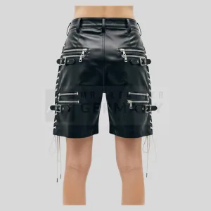 bondage shorts metal ring detail