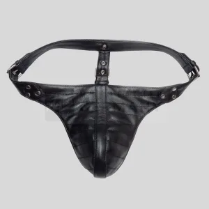 black leather thong underwear germany