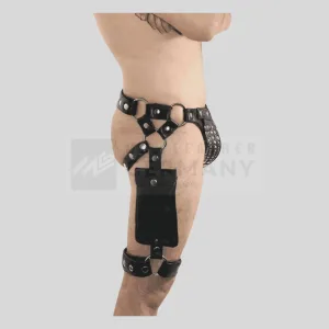 thigh harness side pouch detail