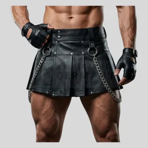 black leather gladiator kilt germany