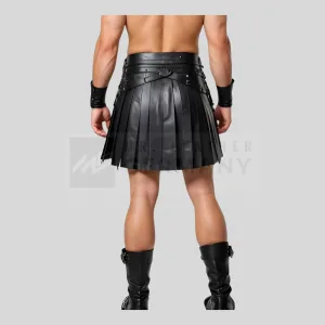 sheepskin leather kilt detail