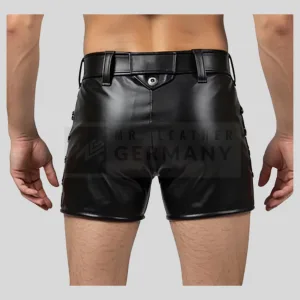 lambskin booty shorts detail