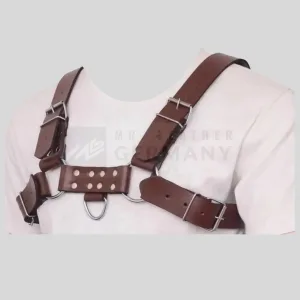 studded leather harness detail