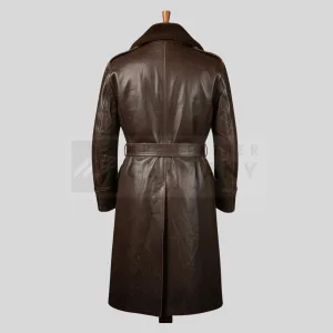 officer trench coat collar detail