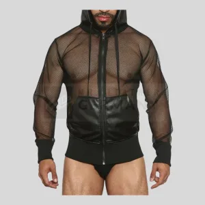 faux leather zip up hoodie germany
