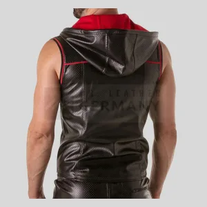 sleeveless fetish hoody detail