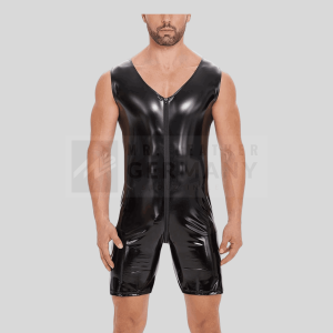 Open Crotch Leather Bodysuit
