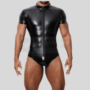 Full Zip Body Latex Second Skin Black